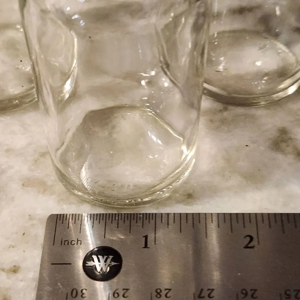 Vintage Made in Japan Glass Bottle Spice Jar Apothecary Clear Lot of 3 Stoppers